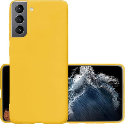 Hoesje - Geschikt voor Samsung Galaxy S22 - Sterk & Shockproof - Hoes Cover - Siliconen Case - Geel