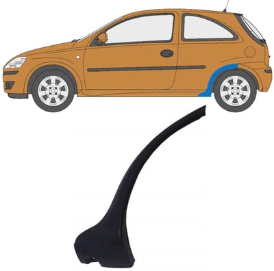 Zijlijst sierlijst achterspatbord voor Opel Corsa C 2000-2010 / Links