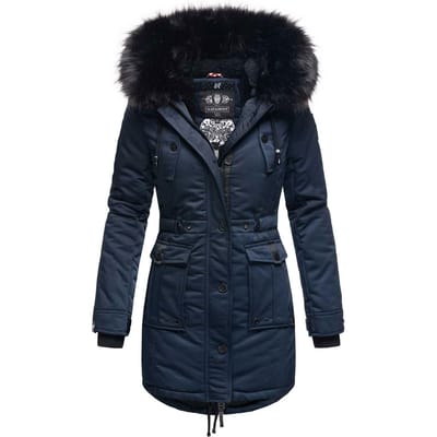 Navahoo Dames Winterjas Luluna-Princess – Warm, Stijlvol & Met Teddyvoering en Kunstbontkraag