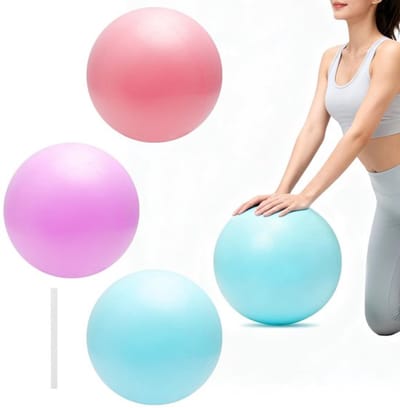 Pilatesbal Klein - 3 Stuks - Zachte Antislip Gymnastiekbal - Pilates/Yoga Accessoires - Met Blaasbuis - Geschikt voor Thuis/Sportschool