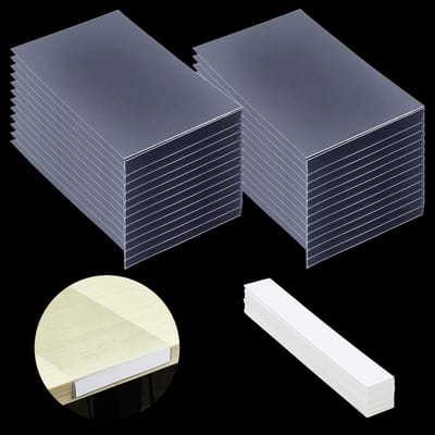 Dailygoods- Etiketten 50 Stuks - Transparante Labels - Rechthoekig - Papier/PVC - Voor Boekenplanken - Duurzaam en Betaalbaar - Label