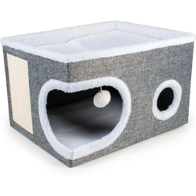 duvoplus relax! krabhuisje Greg voor katten 53x42x33cm grijs
