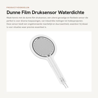 Dailygoods- Druksensor 50 Kg Hoge Gevoeligheid - Dunne Film - Waterdicht - Flexibel - Snelle Reactietijd - Duurzaam meer dan 1 miljoen keer - Druktransducer