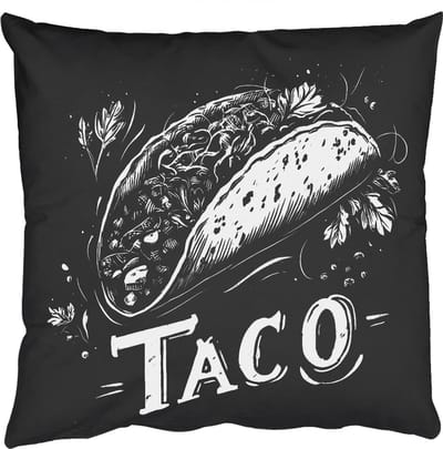 Sierkussens - Kussentjes Woonkamer - 50x50 cm - Taco - Kruiden - Witte krijtstijl - Tekst