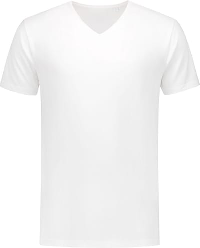 L&S T-shirt V-neck fine cotton elasthan