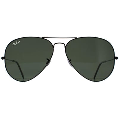 Ray-Ban Zonnebril Aviator 3025 Zwart Groen Gepolariseerd 002/58