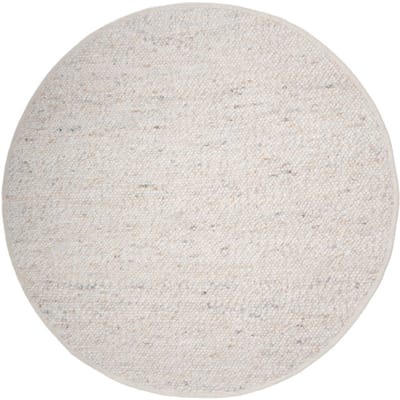 Vloerkleed Stone Beige 215 - Rond ø160 cm - Wollen Design Vloerkleed in Scandinavische / Japandi Stijl