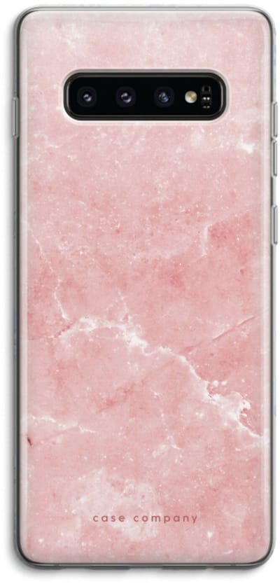 Case Company® - Hoesje geschikt voor Samsung Galaxy S10 4G hoesje - Roze marmer - Soft Cover Telefoonhoesje - Bescherming aan alle Kanten en Schermrand