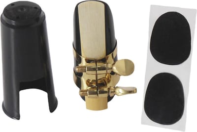 Knobbout Music United, Bb Klarinet mondstuk, eboniet, volledig pakket, zwart