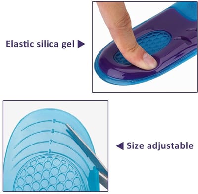 Byshayne - Uniseks Orthopedische Siliconen Gel-inlegzolen - Comfortabel en Ademend - Maat M (38-43) - Anti-schok en Massage-effect - Geschikt voor S...