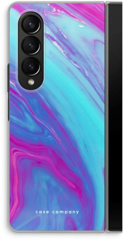 Case Company® - Hoesje geschikt voor Samsung Galaxy Z Fold4 hoesje - Zweverige regenboog - Soft Cover Telefoonhoesje - Bescherming aan alle Kanten en Schermrand
