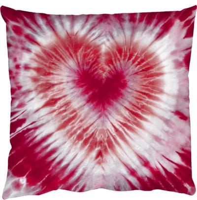 Sierkussens - Kussentjes Woonkamer - 50x50 cm - Hartvorm - Roze - Tie dye