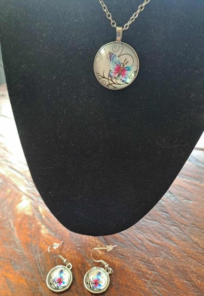 Ketting en oorbellen vlinder | Sieradenset | Vlinder | Ketting | Oorbellen