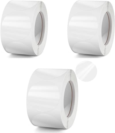 Ronde Transparante Stickers - 1500 Stuks - Ronde Stickers voor Verpakking - Transparante Seal voor Retail Verpakking - Ronde Stickers (25mm)