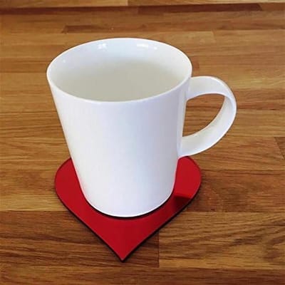 Hartvormige Onderzetters - Onderzetters Set - Bescherming Tafel - Onbreekbaar Acryl - 11 x 10 cm - Mokka Bruin