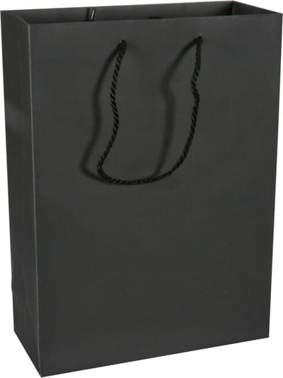 Tas | Papier | met koord | 27x 12x37cm | draagtas | zwart/wit | 100 stuks