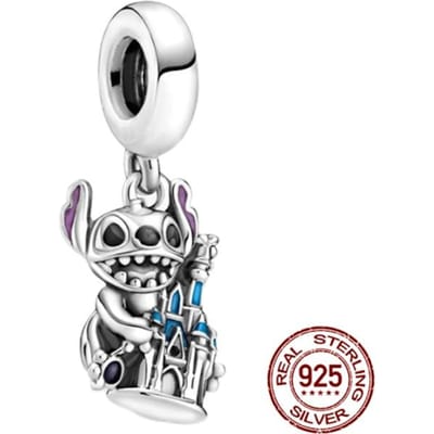 925 Sterling zilveren bedelkralen Kleine schattige olifant Dangle Dog Charms passen op zilveren armband white