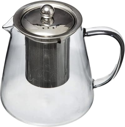 Secret de Gourmet - Theepot - glas/rvs - met filter - 800 ml