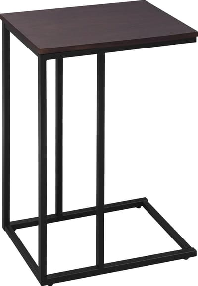 BukkitBow - Luxe Bijzettafel / Koffietafel - met Metalen Frame - Geschikt voor Laptop (63CM Hoog) - Donker Bruin