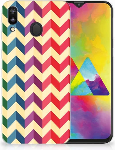 Samsung Galaxy M20 (Power) TPU bumper Zigzag Multi Color