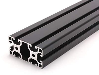 Aluminium Profiel - Montage Systeem - Constructie Bouw - I-Type Groef 8 - 40x80L 250mm - Zwart