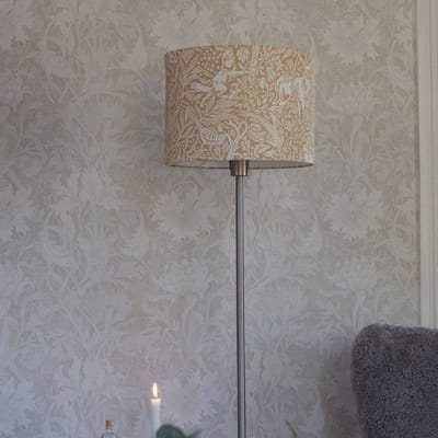 PR Home Vloerlamp Amy, geel/grijs, hoogte 150 cm, textiel, E27