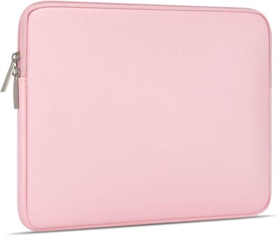 Dunne en waterdichte laptop sleeve voor 13 inch notebooks, geschikt voor MacBook Air en Pro, roze, met extra bescherming en padding