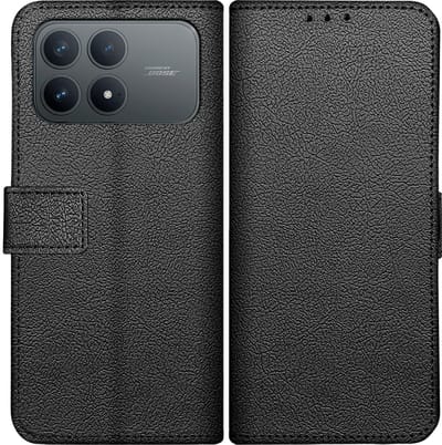 Just in Case hoesje geschikt voor Xiaomi Poco F8 Pro Hoesje met Pasjeshouder - Bookcase Classic - Zwart