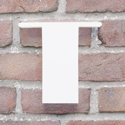 Huisnummer Broadway T wit - Huisnummerbord - 10 cm - zelfklevend