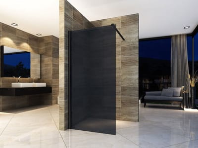 ALONI inloopdouchewand rookglas – 80x200 cm – 8 mm veiligheidsglas