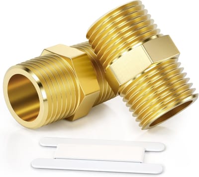 2 Stuks 1/2 "Male Naar 1/2" Mannelijke BSP Draad Messing Hex Tepel Connector Voor Pijp Aansluiten conversie