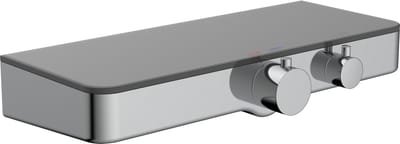 SCHÜTTE Ocean Thermostatische Douchekraan met glazen Planchet - 150 mm Hartafstand - Chroom & Antraciet