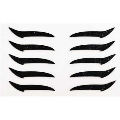 1 Feuille Autocollant Tatouage Imprimé Eyeliner noir