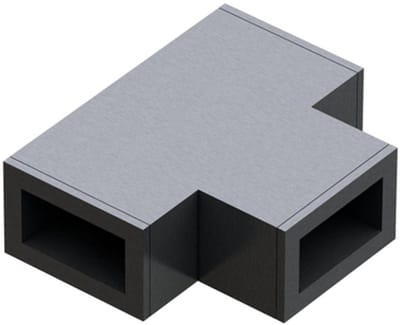 FugaFlow Eccelente Vetro T-verbindingstuk voor combinatie van stabilisatiestangen tussen vaste wand met zijwand Gunmetal