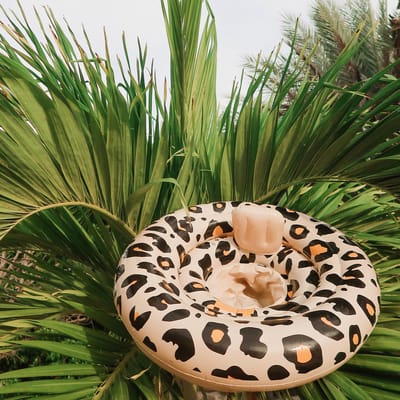 Swim Essentials Exclusive Baby Float Beige Leopard (0-1 jaar)