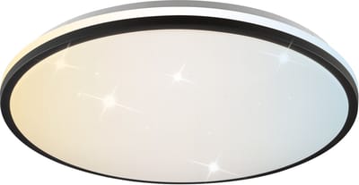 Brilliant Taya - Plafondlamp - Ø 49,5 cm - LED 36W - 5400lm - 2700K-6500K - CCT - IP44 - Afstandsbediening - Timer - Nachtlicht - Zwart/Wit