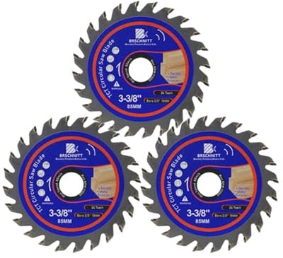 Compact Cirkelzaagblad 24T - 3 stuks Houtsnijzaagblad voor Snijden en Trimwork