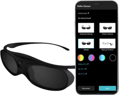 SportStrobe Reflexbril - Reaction Training Glasses + Case - Verbeter je reactie en reflex vermogen | Reaction Glasses | Reactie Training Bril | Reflex Glasses | Reflex Training Bril | SportStrobe Training Glasses