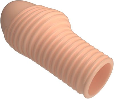 Power Escorts Huel Penis Sleeve BI-026291 – beige – Flexibele Verlengsleeve