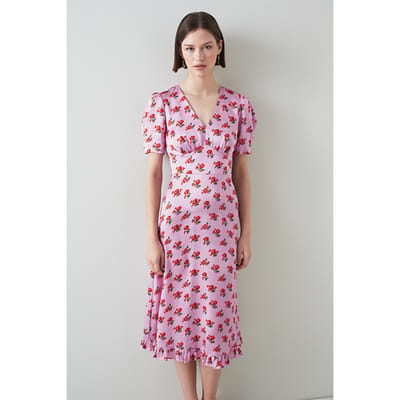 LK Bennett Elson Midi Dress Lavender Größe: 46 | Midikleider Outlet | Damen