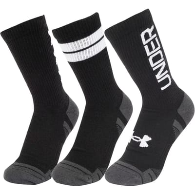 3 pairs of Under Armor Performance Tech Crew Sports Socks Unisex