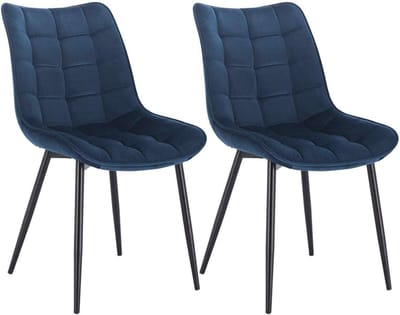 Eetkamerstoelen - Velvet Blauw - Kuipstoel stijl - Set van 2, 4 of 6