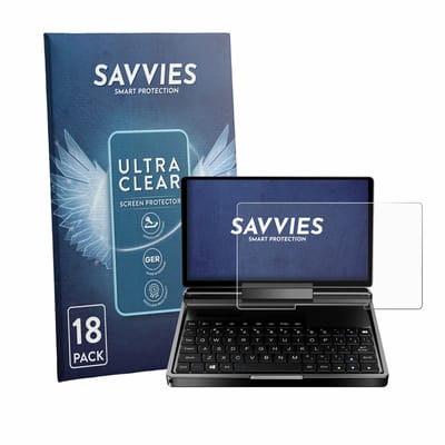 Savvies - Screenprotector voor GPD MicroPC 2 - Folie Beschermfolie transparant 18 Stuks