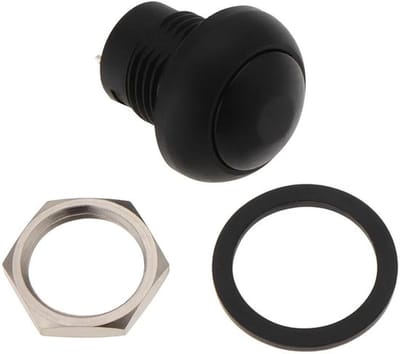 Zwarte Zelfherstellende Ronde Knop - Drukknop - Onderhoudsaccessoire - Zwart - Turbo Wake Knop - Geschikt voor Fiets Auto PC Tafellamp De...