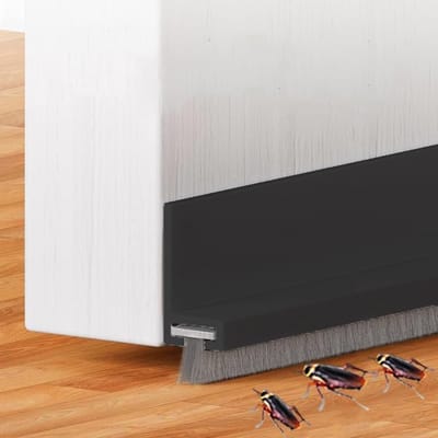 Geluiddempende Deurborstel – 39-inch Rubberen Tochtstopper – Stofdicht, Tochtwerend en Insectenbestendig – Deurafdichtingsstrip voor de Slaapkamer – Verstelbare Deuronderafdichting – Geluidsisolerende Deurafdichting – 100 x 5 cm
