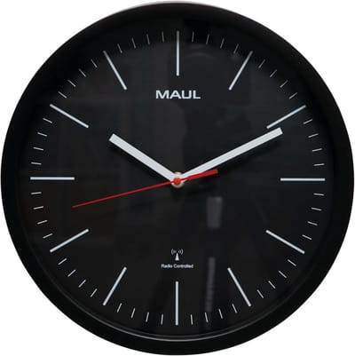 Design Wandklok Ø 30,5 cm Radio Gestuurd met Automatische Tijdinstelling | Stille Klok voor Kantoor en Thuis