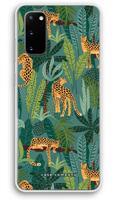 Case Company® - Hoesje geschikt voor Samsung Galaxy S20 hoesje - Luipaard 2 - Soft Cover Telefoonhoesje - Bescherming aan alle Kanten en Schermrand