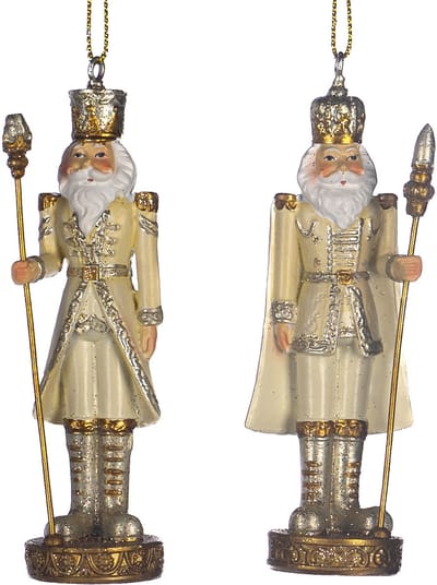 Goodwill Notenkraker Goud-Zilver-Creme 10 cm Ass. van 2 Stuks