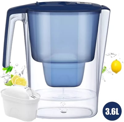 Waterfilterkan 3,6L met 4-traps filtratie en timer – BPA-vrij, voor schoon en fris drinkwater