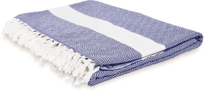 Deken - Sprei - 100% katoen - in verschillende kleuren verkrijgbaar - ca. 200 x 240 cm - Donkerblauw